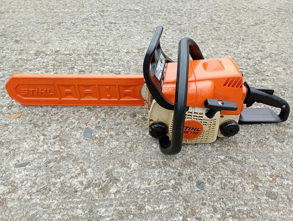 Kettingzaag Stihl MS 170, Doe-het-zelf en Bouw, Ophalen, Gebruikt, Kettingzaag