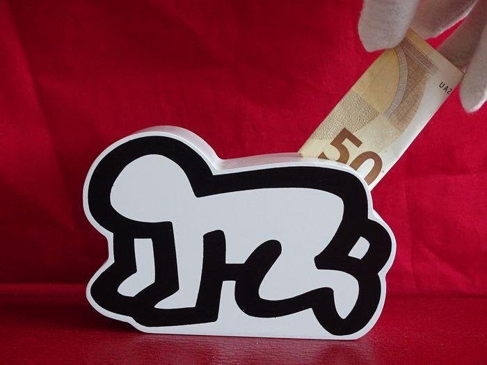 Keith Haring - Tirelire radieuse pour bébé (Nouveau ! !), Enlèvement ou Envoi, Neuf, Bois, Autres thèmes