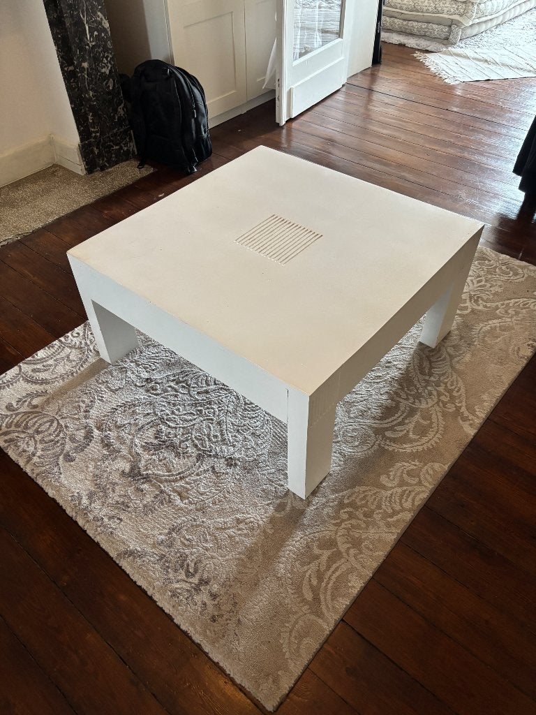 Table basse en teck massif et meuble tv / rangement IKEA, Maison & Meubles, Enlèvement, Utilisé, Teck