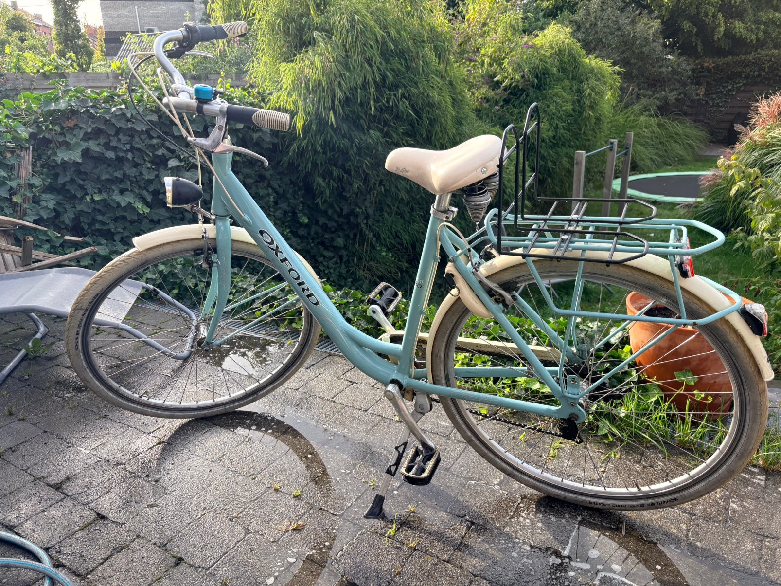 Meisjesfiets lichtblauw Oxford, Enlèvement, Utilisé, 26 pouces ou plus, Frein à main