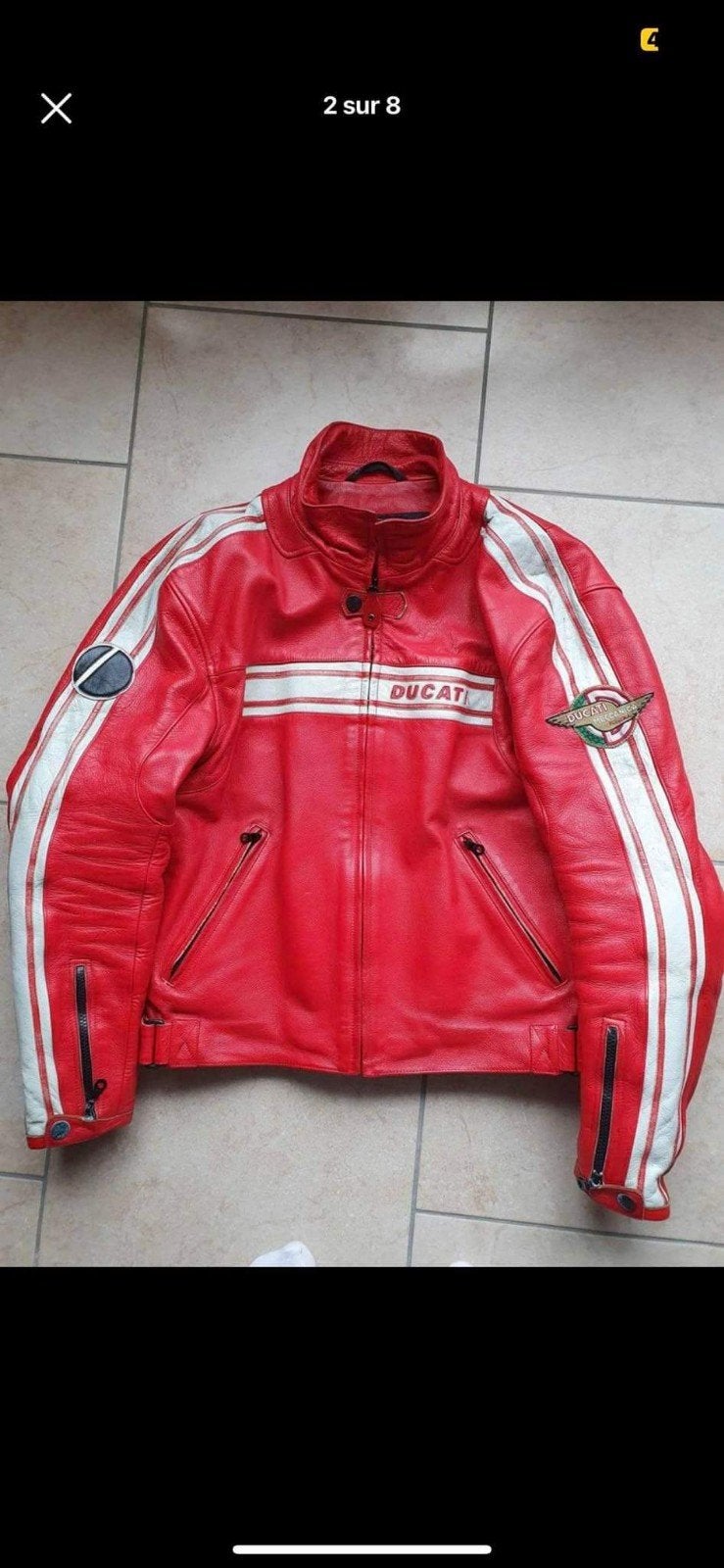 Ducati Dainese cuir XL 52, Motoren, Ophalen