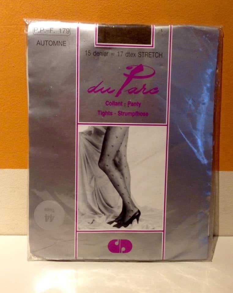 Vintage panty met patroon "du Parc"-Automne-15 den-Maat 44, Du Parc, Bruin, Nieuw, Ophalen of Verzenden