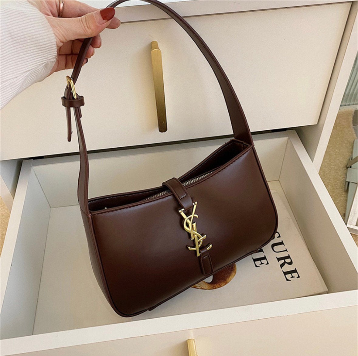 Sac à main Ysl Café brun, Enlèvement ou Envoi, Neuf, Sac à main