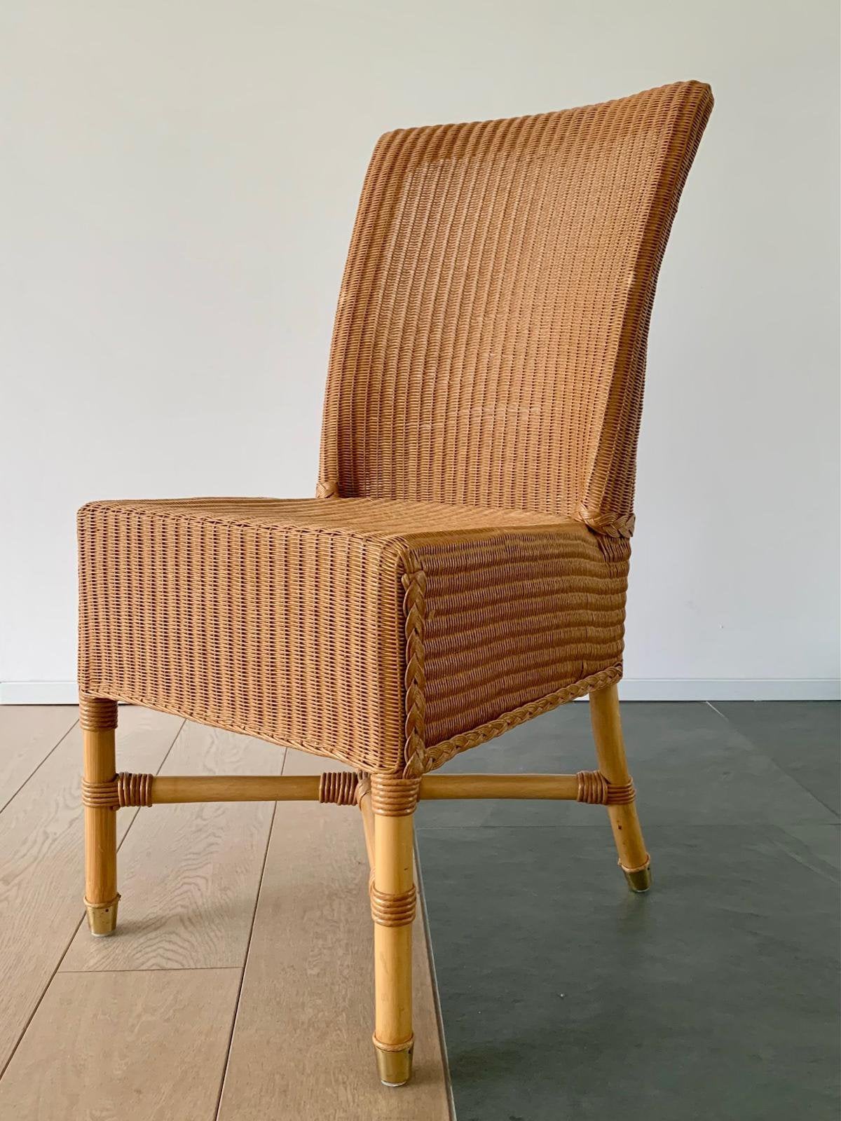 6 stoelen Lloyd Loom Vincent Sheppard, Huis en Inrichting, Stoelen, Ophalen, Gebruikt, Overige kleuren, Riet of Rotan