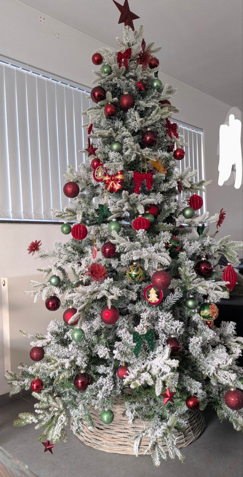 Kerstboom met LED verlichting 210 cm, Ophalen, Zo goed als nieuw