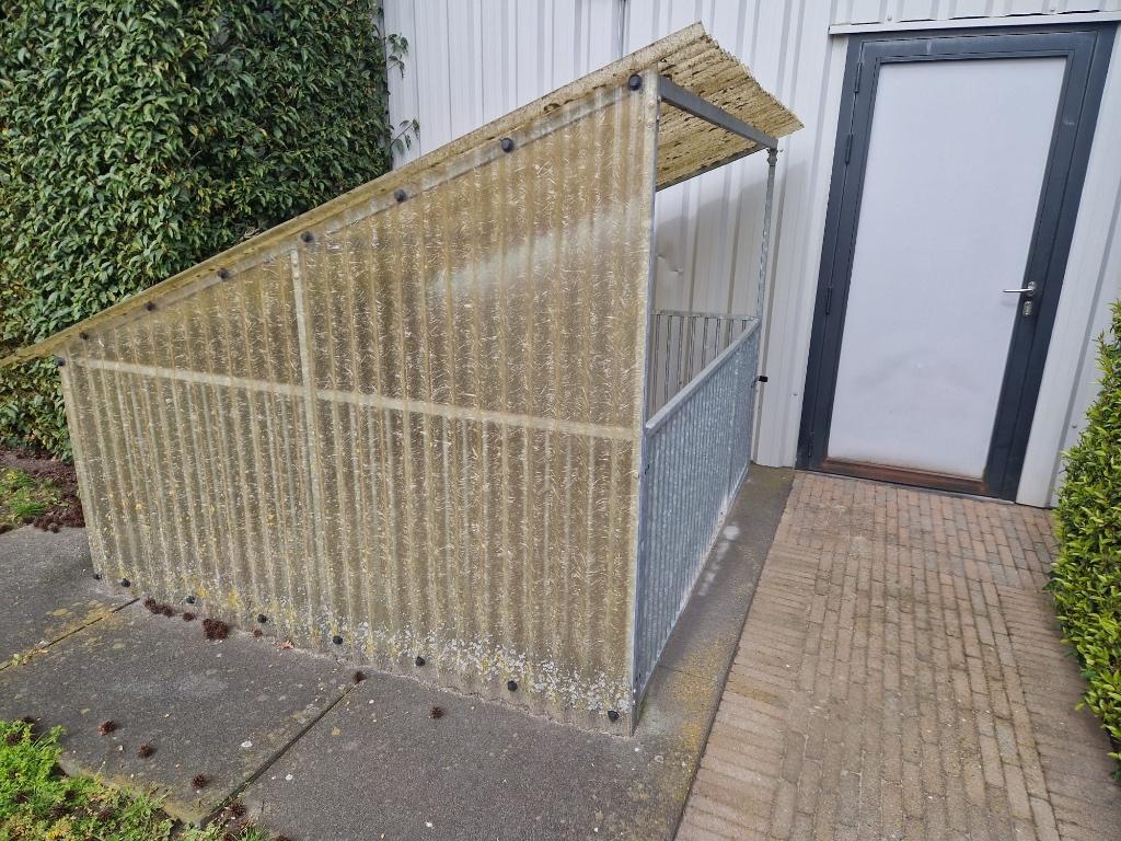 Hondenren met dak, Dieren en Toebehoren, Hondenhokken, Ophalen, 65 tot 100 cm, Hondenhok, 110 cm of meer