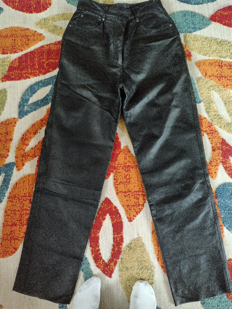 Pantalon en cuir pour femme, Taille 38/40 (M), Enlèvement ou Envoi, Longs, Noir