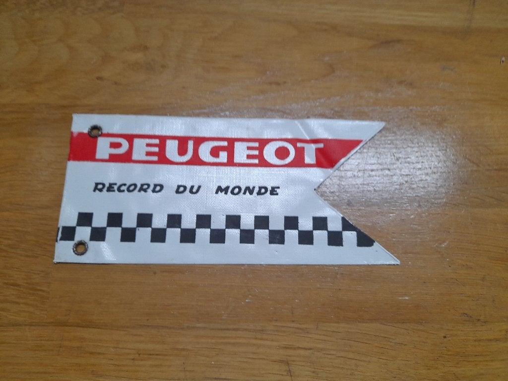 ancien drapeau fanion peugeot record monde, Enlèvement ou Envoi, Utilisé