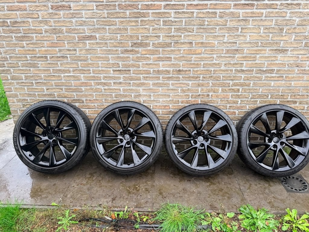 Originele Tesla Model S 21" Twin-Turbines Breedset Pirelli, Ophalen, Banden en Velgen, 21 inch, Personenwagen