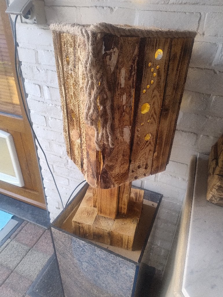houten lamp, Ophalen, Nieuw, E27 (groot), Overige kleuren