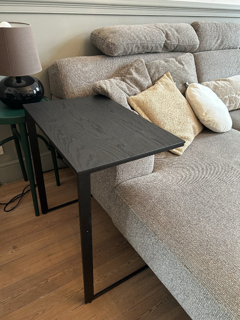 Bijzettafel Juntoo zwart eik, Ophalen, Strak, Gebruikt, 55 tot 75 cm