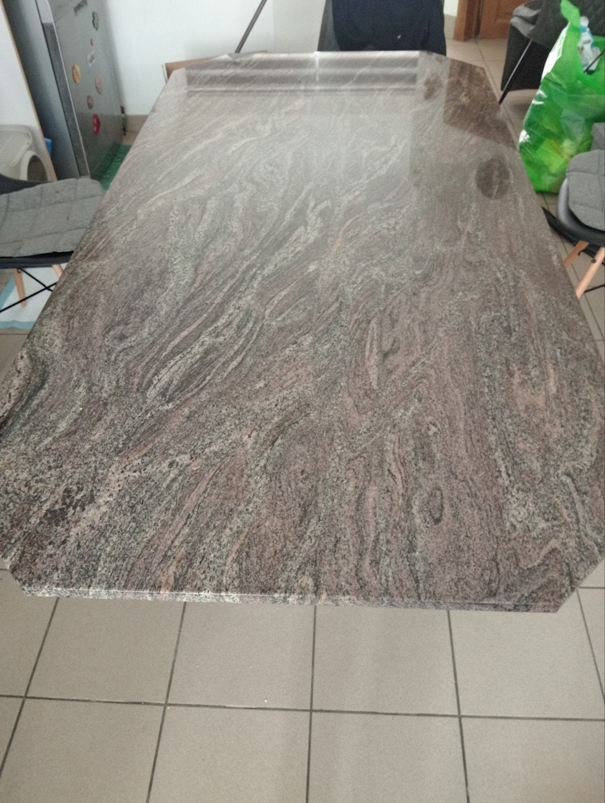 marmeren tafel met marmeren blok, Ophalen