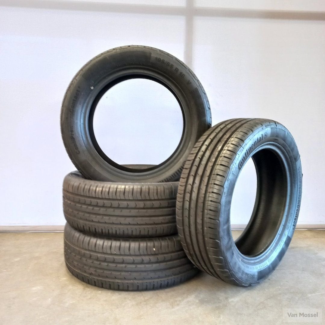 Continental Contipremium Contact 5 195/55/R16 91V, Gebruikt, -, Ophalen of Verzenden, Band(en)