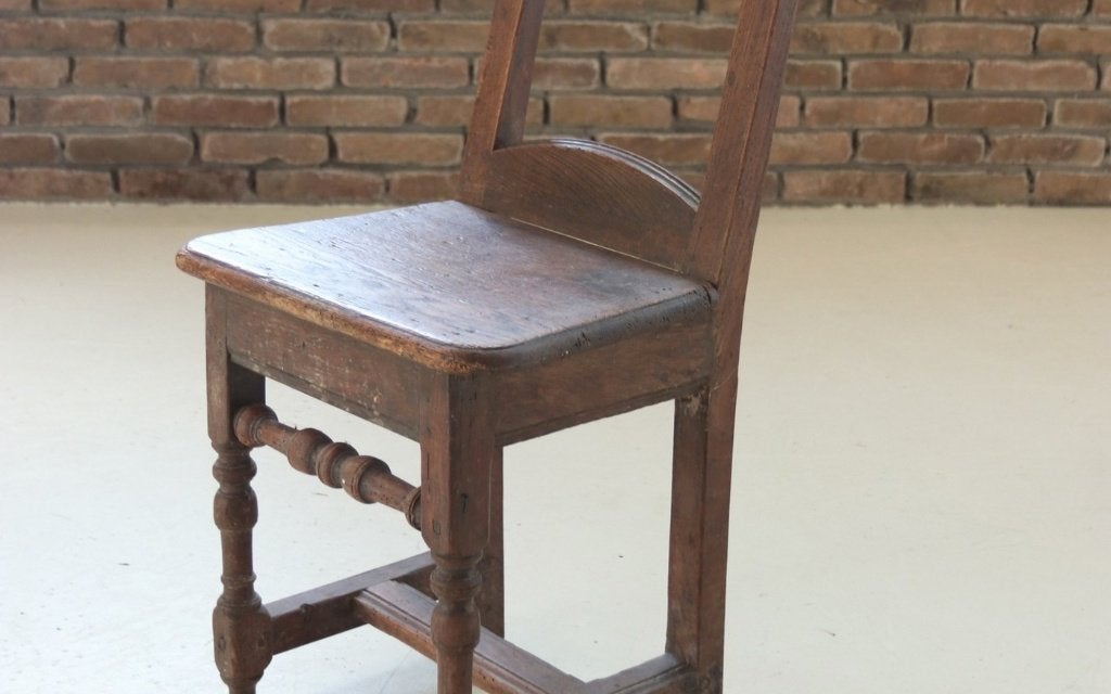 Antieke eiken stoel met hoge rug – chaise lorraine, Antiquités & Art, Enlèvement