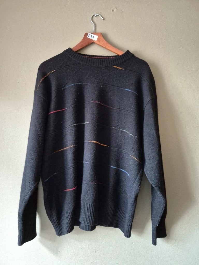 Westbury | Lange mouwen | L | opa trui | vintage | jaren 80, Enlèvement ou Envoi, Westbury, Noir, Taille 52/54 (L)
