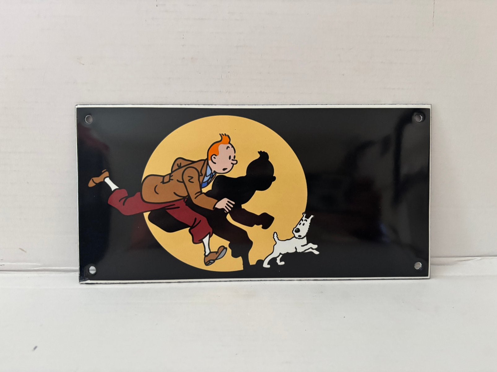Plaque Émaillée tintin, Antiquités & Art, Enlèvement ou Envoi