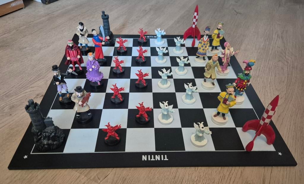 Kuifje Pixi schaakspel no Fariboles Aroutcheff Leblon Emett, Verzamelen, Ophalen of Verzenden, Kuifje, Gebruikt, Beeldje of Figuurtje
