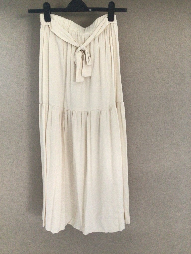 Lange Rok ecru, Kleding | Dames, Rokken, Ophalen, Zo goed als nieuw, Maat 38/40 (M)