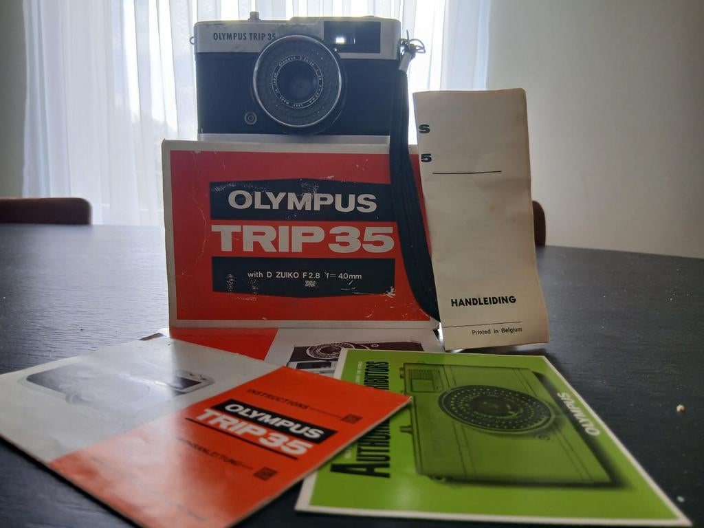 Olympus Trip 35 - Complete Set met Doos & Werkende Lichtmet, Enlèvement, Olympus