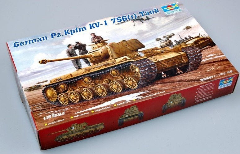 MAQUETTE (KIT) TRUMPETER REF : 00366 : Pz.Kpfm KV-1 756(r), Hobby & Loisirs créatifs, Modélisme | Voitures & Véhicules, Autres marques