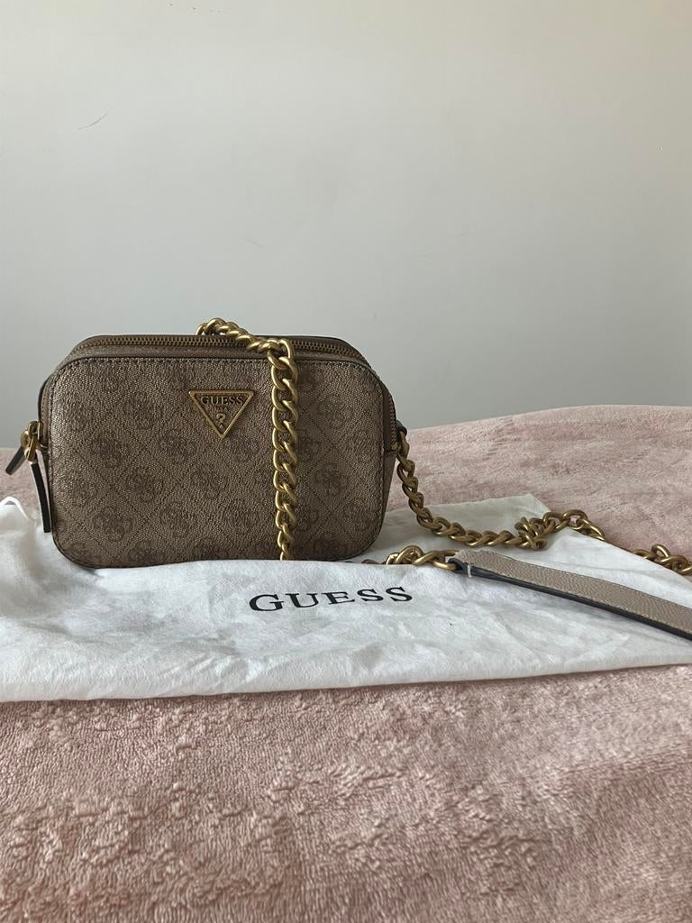 Guess Noëlle crossbody - latte/brown, Ophalen, Zo goed als nieuw, Handtas