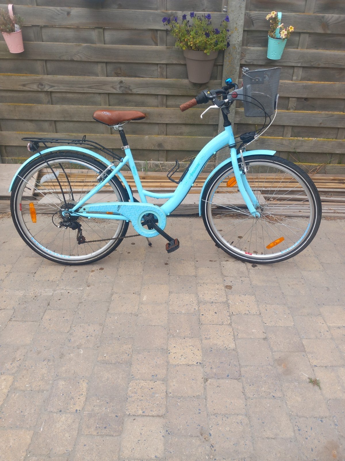 dames fiets blauw, Fietsen en Brommers, Gebruikt, Velgrem, Versnellingen, Minder dan 47 cm