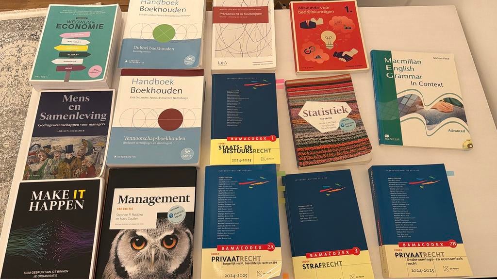 Boeken handelswetenschappen eerste jaar, Boeken, Ophalen, Zo goed als nieuw, Economie