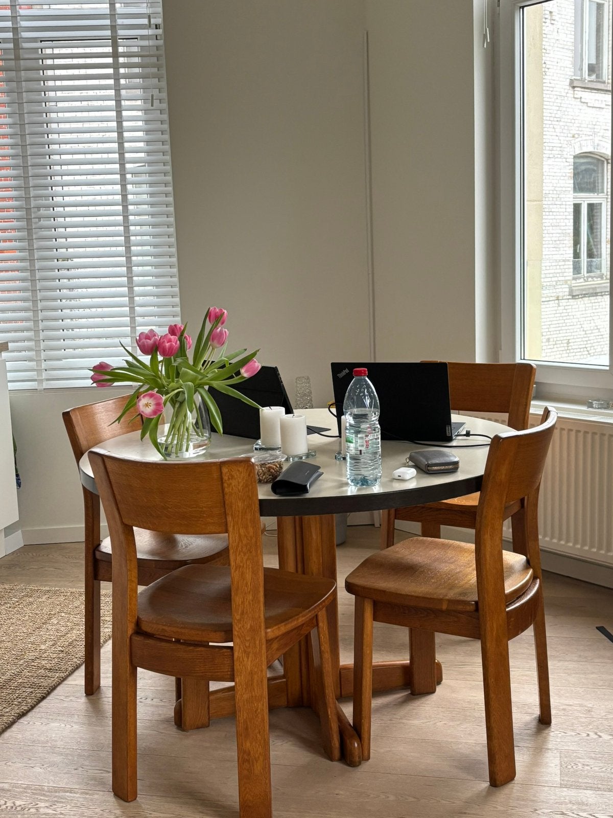 Vintage CASALA eettafel + 4 stoelen, Ophalen, Zo goed als nieuw, 4 tot 6 stoelen