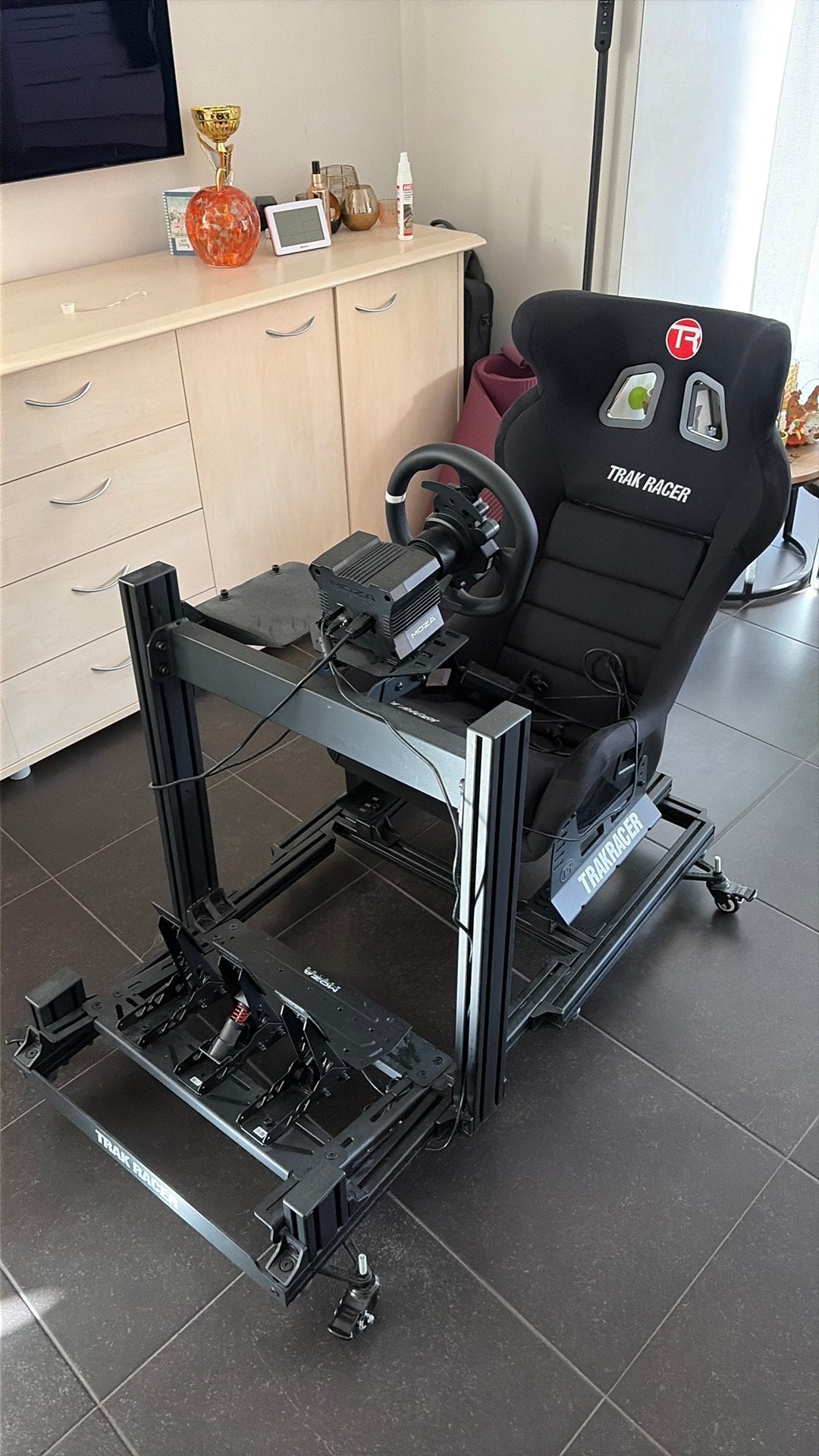Volledige sim racing rig, Ophalen, Racestoel, Direct drive, Zo goed als nieuw