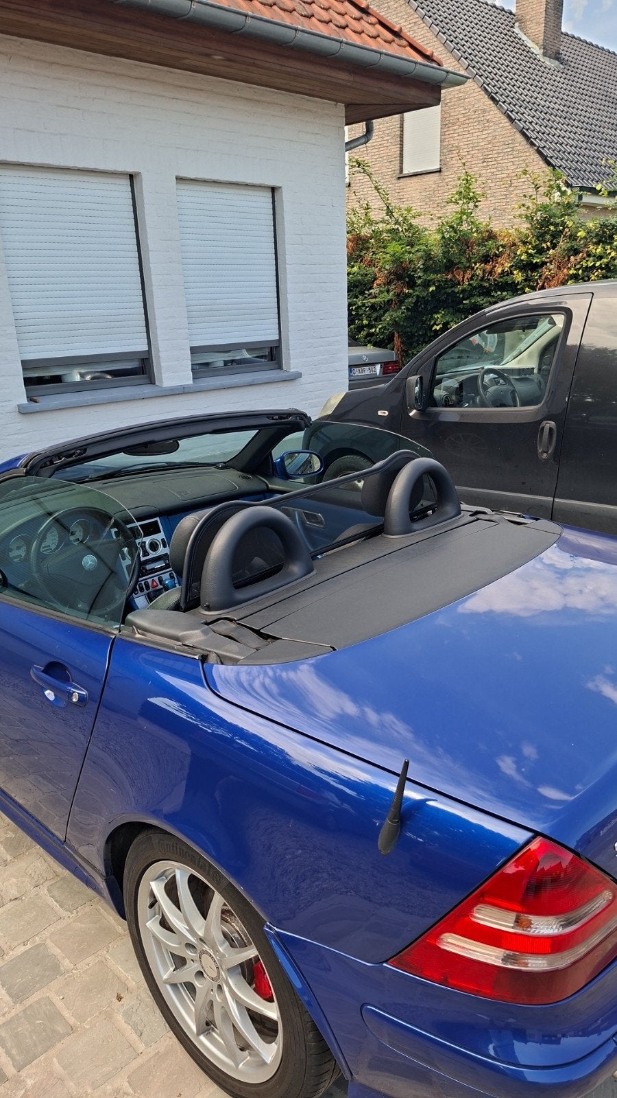 Zeldzame SLK 320 in hele mooie staat., Auto's, Mercedes-Benz, Automaat, Achterwielaandrijving, Blauw, Adaptieve lichten