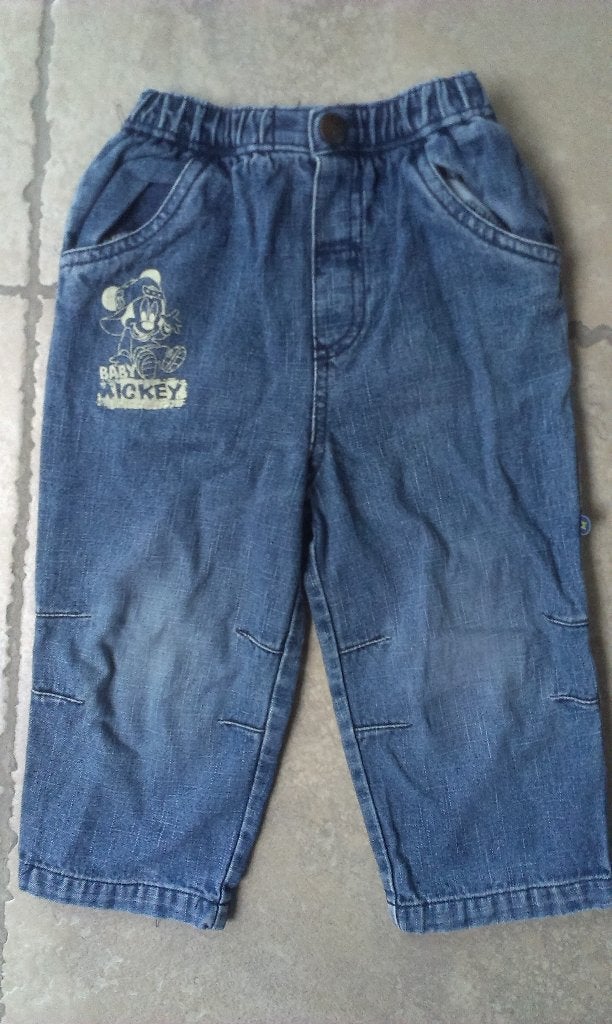 1 euro koopjes ! Disney jeans broek mt 86, Kinderen en Baby's, Gebruikt, Broekje, H&M, Ophalen of Verzenden