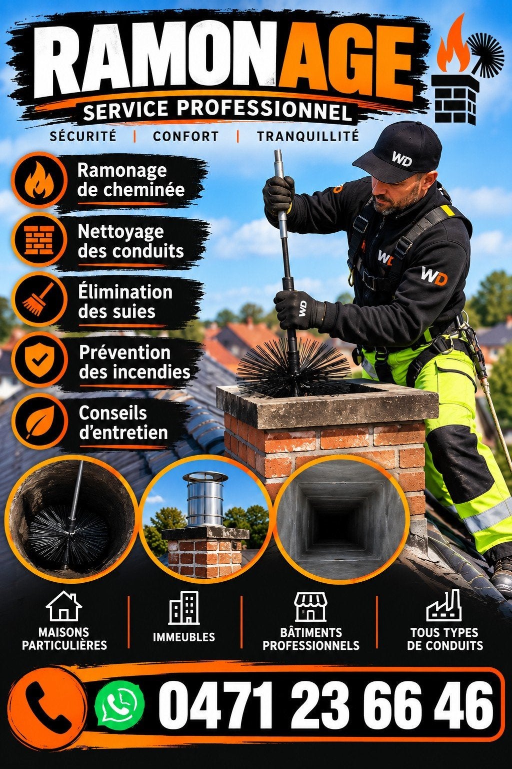 Ramonage l’obtention du Certificat, Enlèvement, Neuf