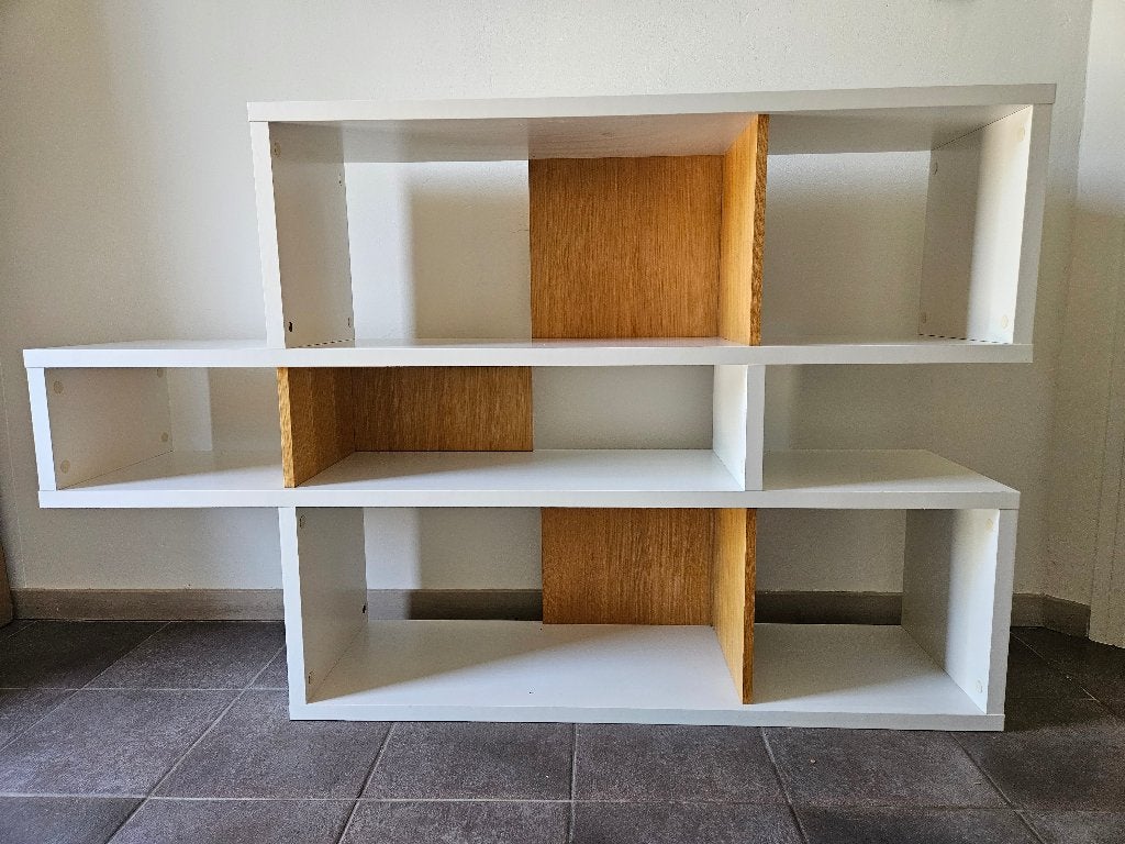 Open kast wit/hout, Maison & Meubles, Armoires | Étagères, Enlèvement, Utilisé