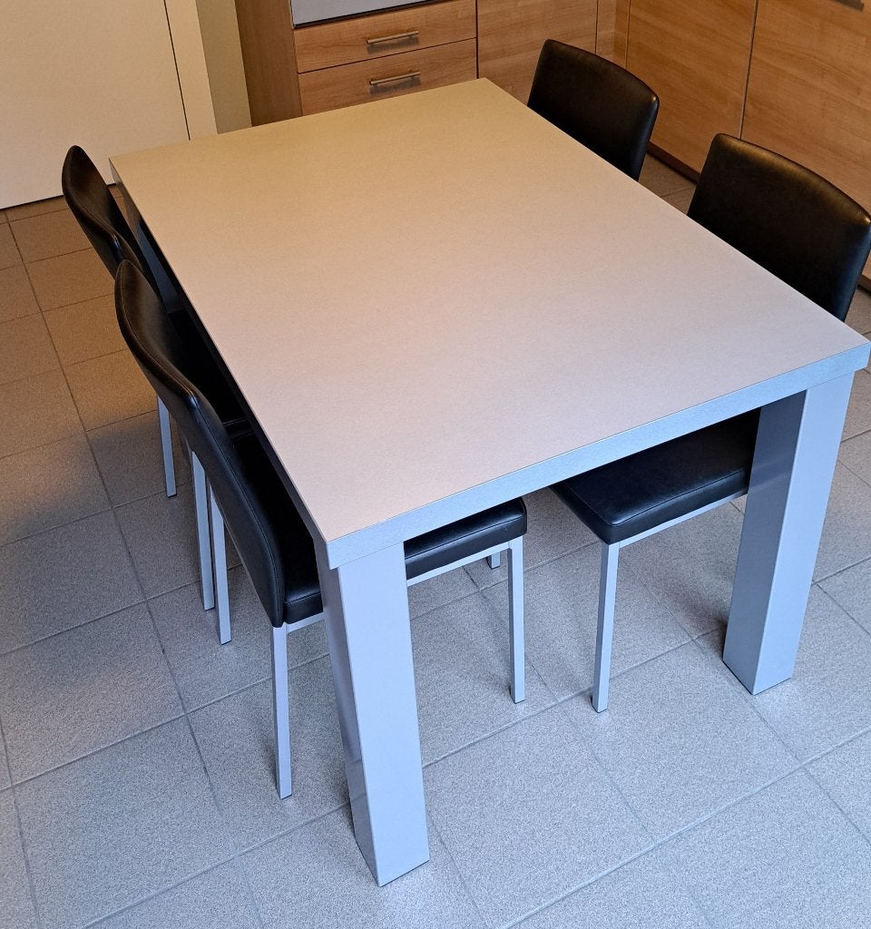 KEUKENTAFEL + 4 STOELEN, Huis en Inrichting, Gebruikt, 100 tot 150 cm, 50 tot 100 cm, Vier personen
