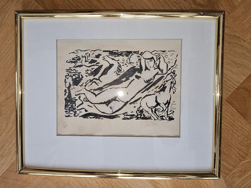 Leo Gestel  Uniek werk  Oost Indische inkt, Antiek en Kunst, Ophalen