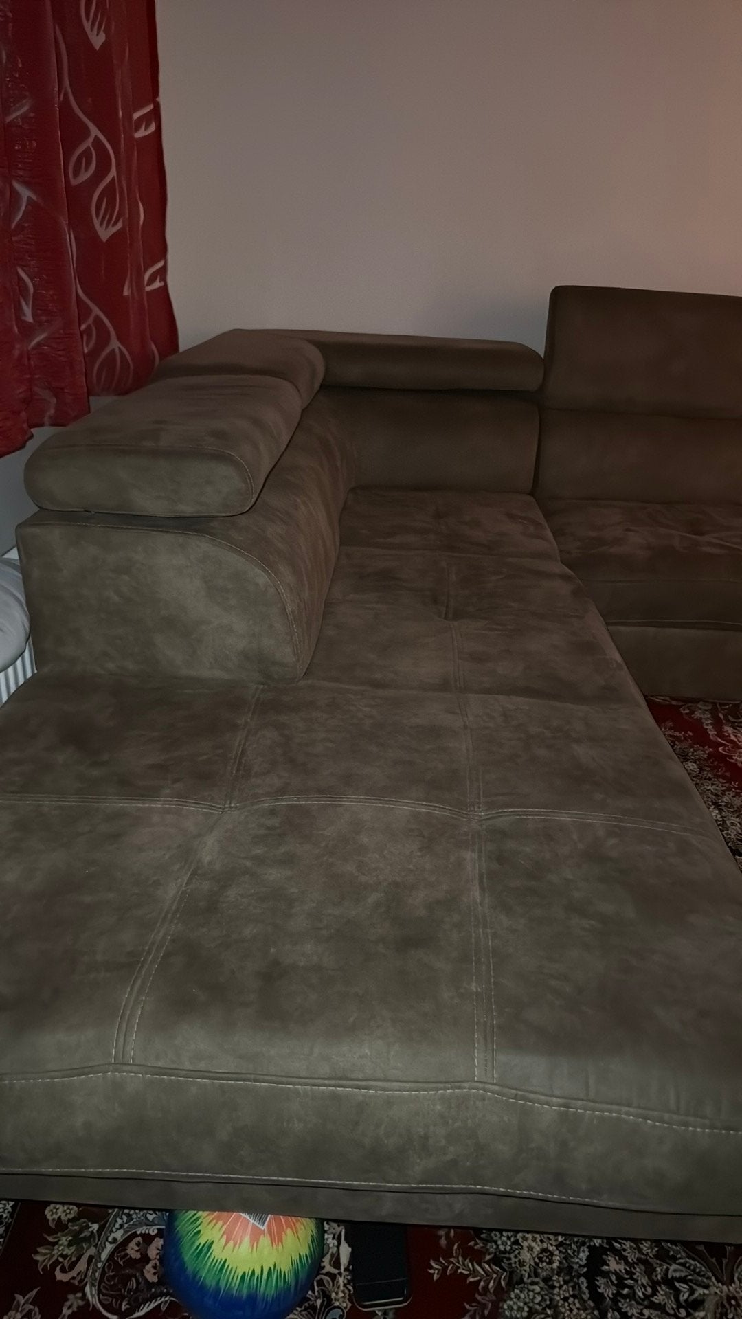 delige bruine zetel te koop, Maison & Meubles, Enlèvement, Comme neuf, Quatre personnes ou plus, 300 cm ou plus