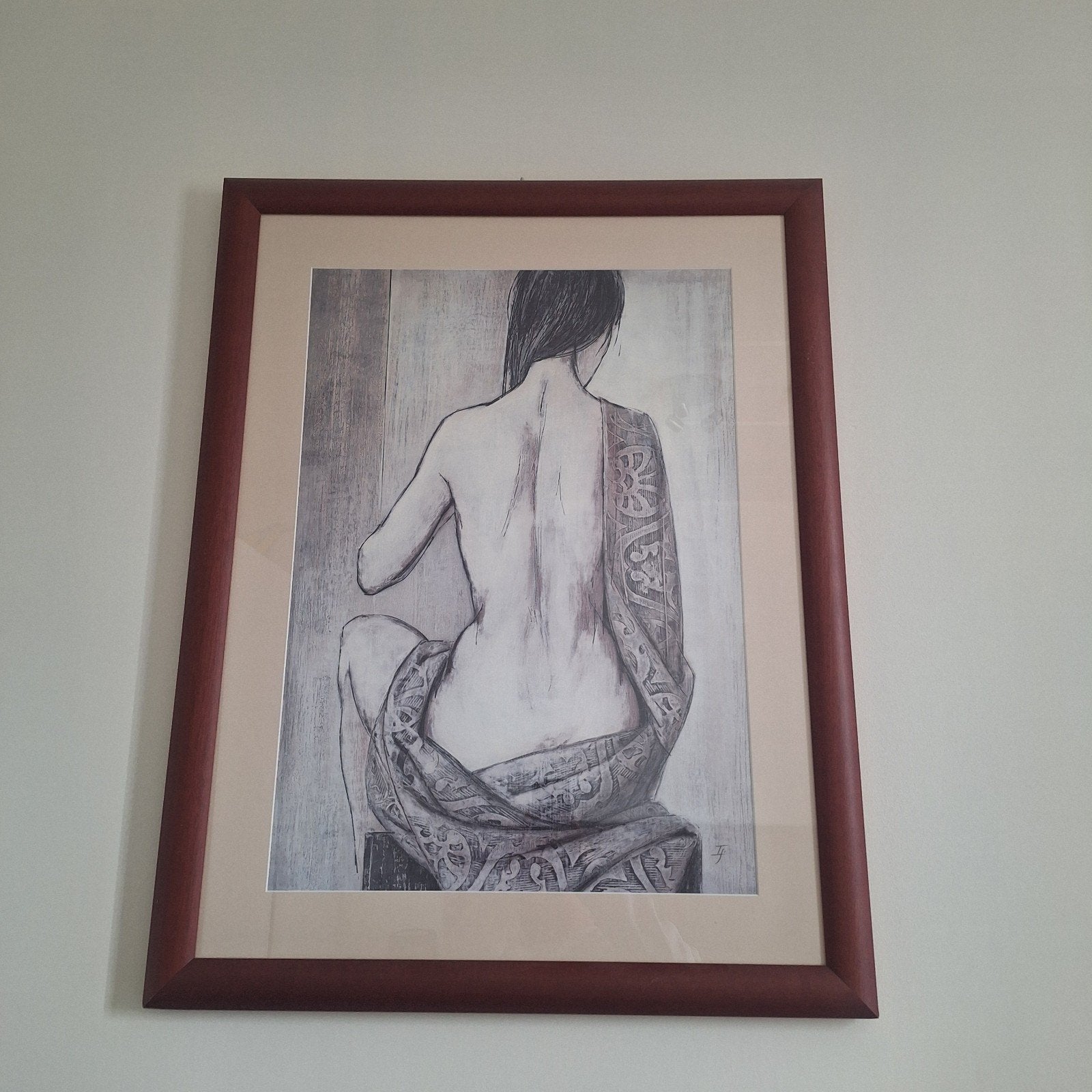 Grote tekening met kader, Ophalen, Tekening
