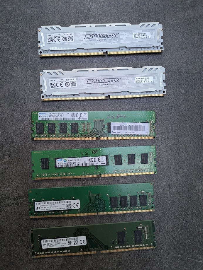 Verschillende soorten DDR4 ram modules, Enlèvement ou Envoi, Utilisé, DDR4, Desktop