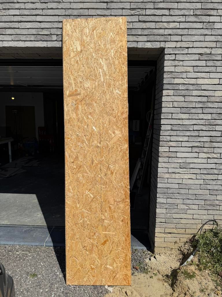 12 Osb platen 2440x590x18mm, Doe-het-zelf en Bouw, Ophalen, Gebruikt, Multiplex, Minder dan 20 mm