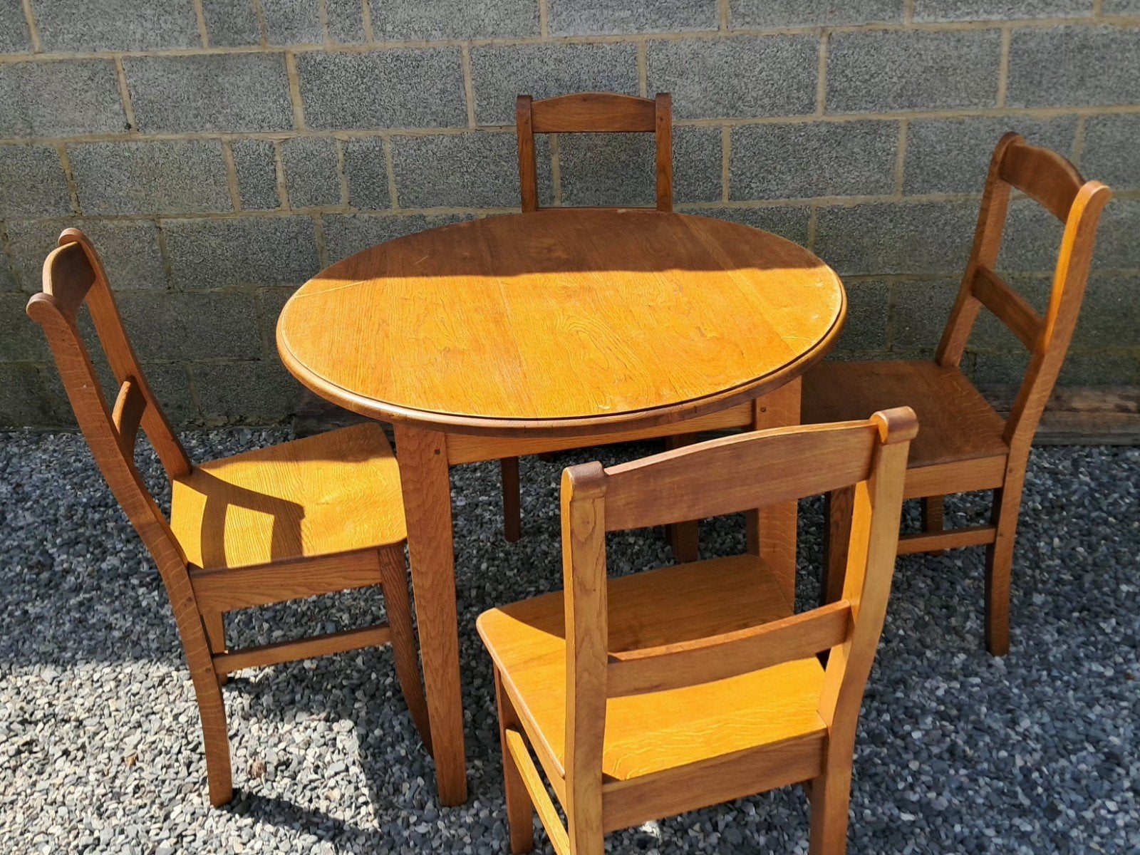 table et chaises  en chêne, Maison & Meubles, Enlèvement
