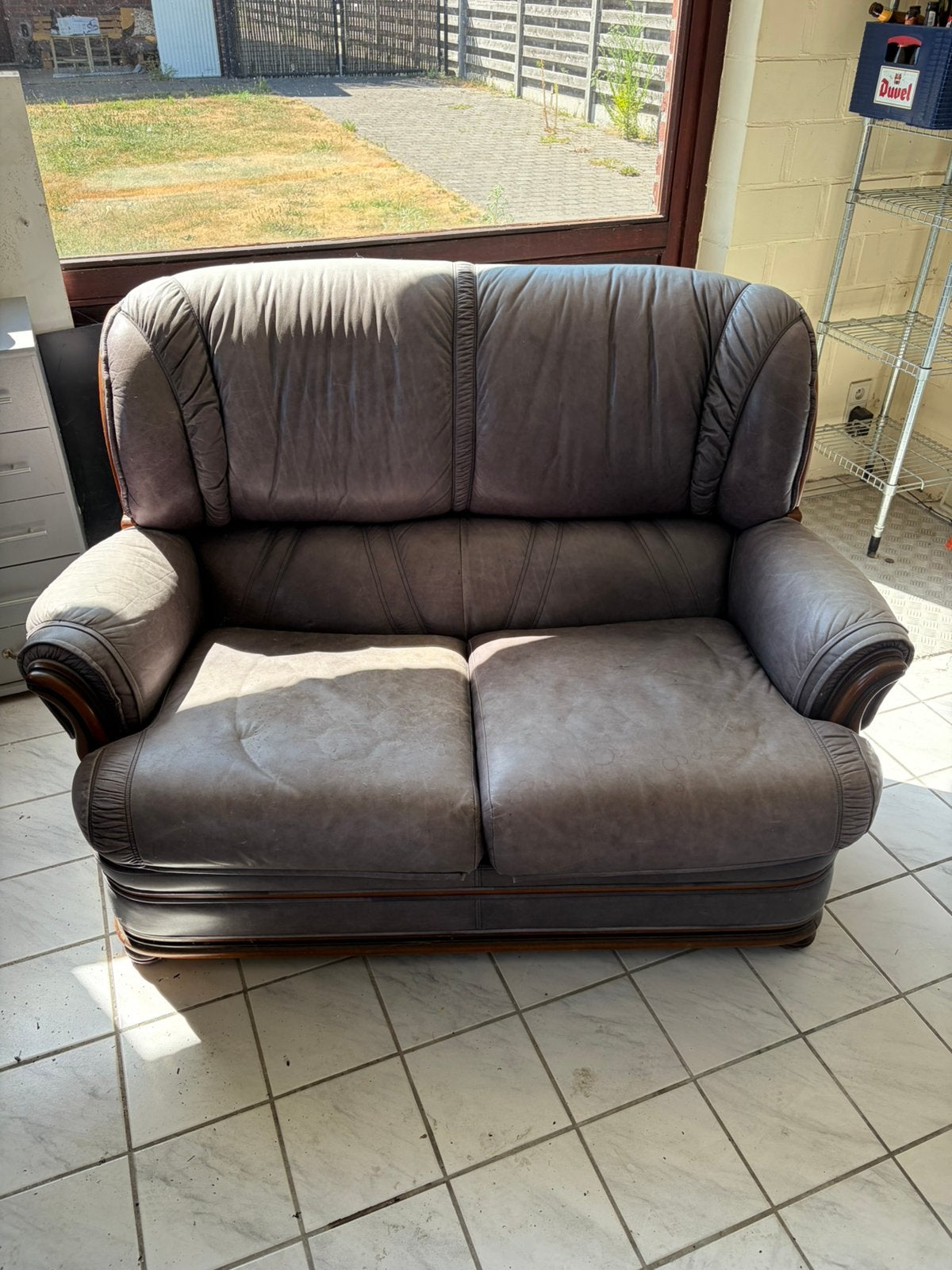Leder zetel, Ophalen, Gebruikt, Tweepersoons