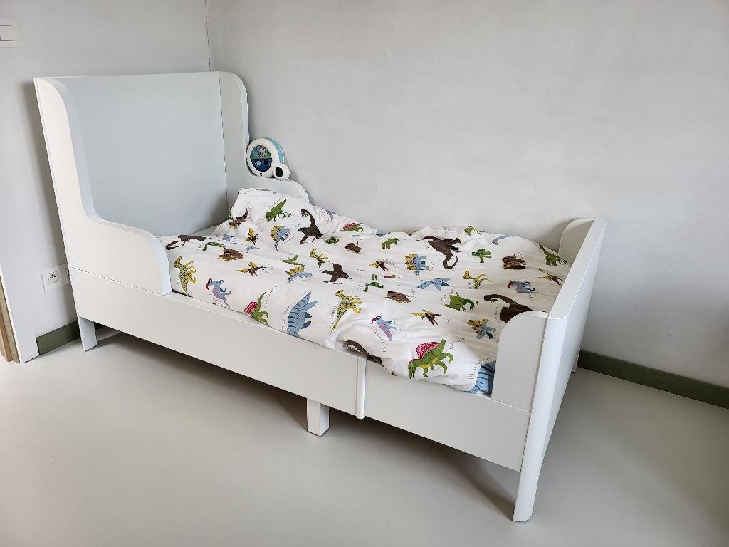 Wit meegroeibed Ikea 80x200, Ophalen, 85 tot 100 cm, Zo goed als nieuw, Matras