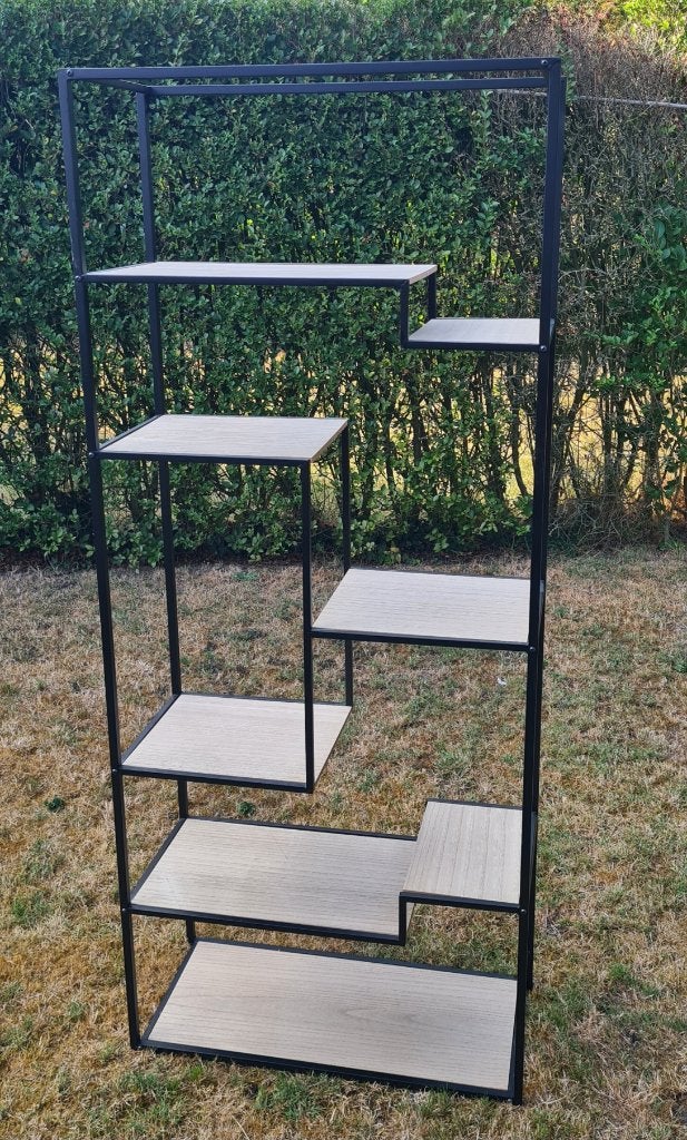 metalen "industrieel" rek, Huis en Inrichting, Ophalen, Gebruikt, Minder dan 150 cm, 150 tot 200 cm