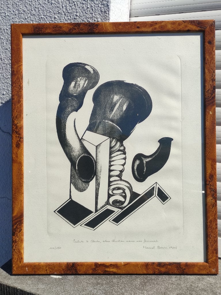 gravure signe marcel boon, Antiek en Kunst, Kunst | Etsen en Gravures, Ophalen of Verzenden, Gravure