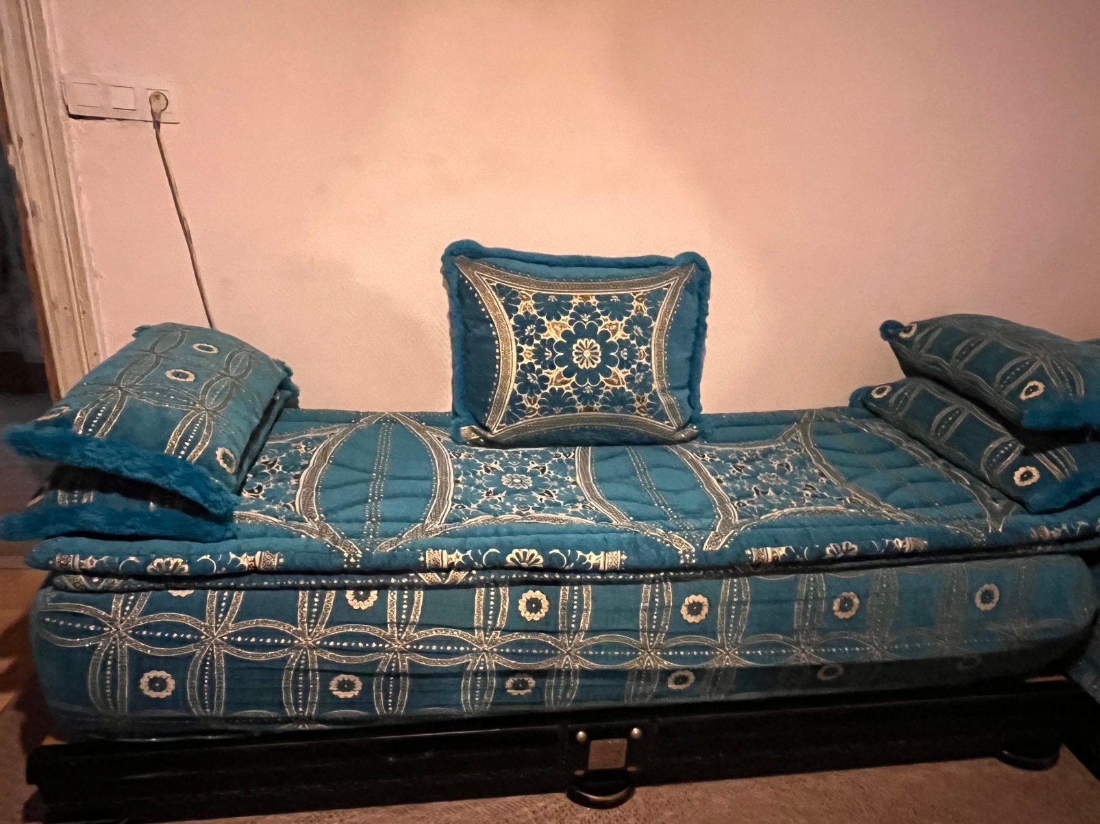 Salon marocain 2 banquettes canapé, Maison & Meubles, Enlèvement, Utilisé, Salon marocain