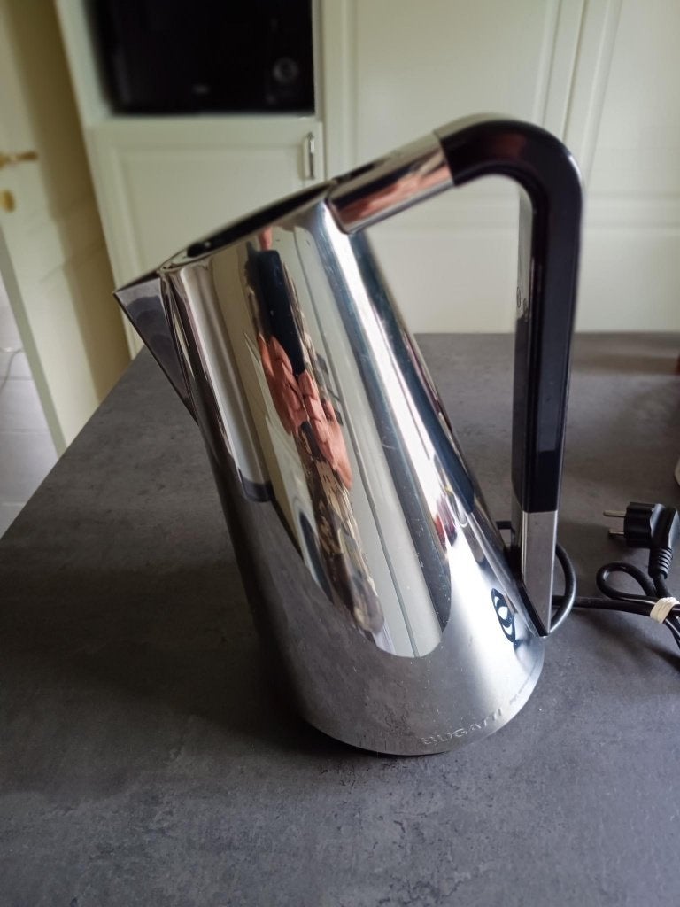 Bouilloire Bugatti, Electroménager, Bouilloires, 1 à 2 litres, Enlèvement ou Envoi, Comme neuf, Inox