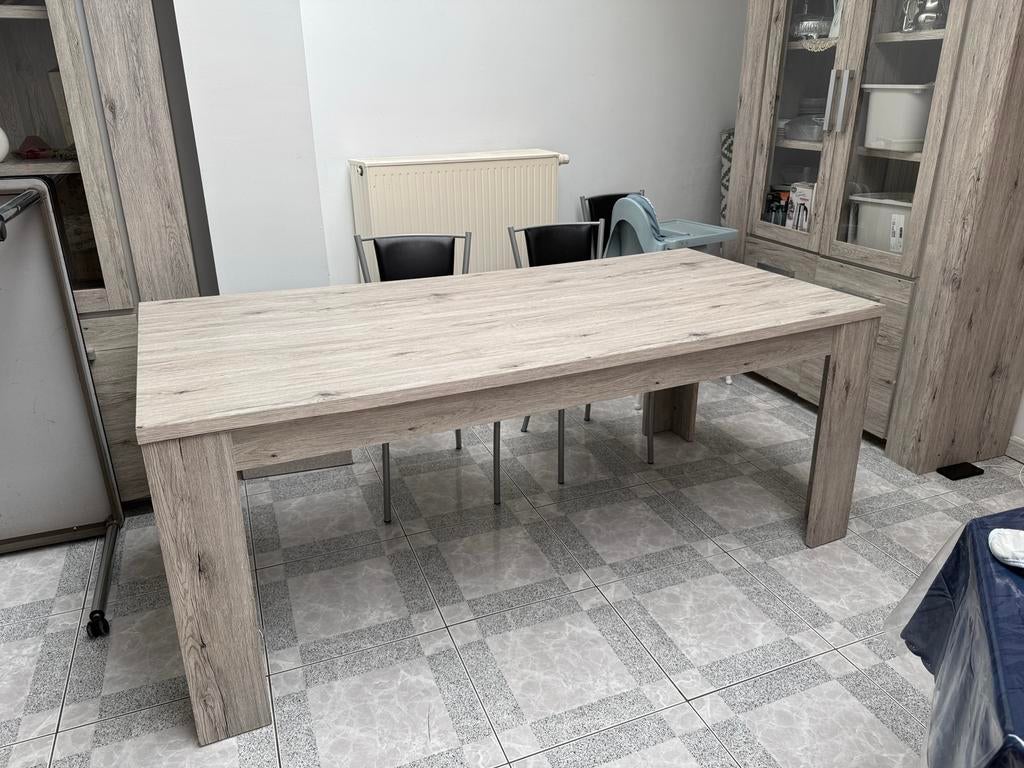 Eettafel + 2 kasten, Huis en Inrichting, Tafels | Eettafels, Ophalen, Zo goed als nieuw