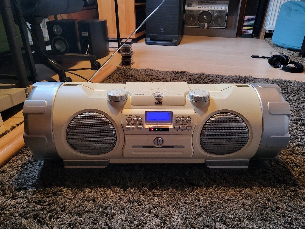 JVC RV-NB10W Boomblaster, Audio, Tv en Foto, Ophalen, Gebruikt, Radio, Met cd-speler