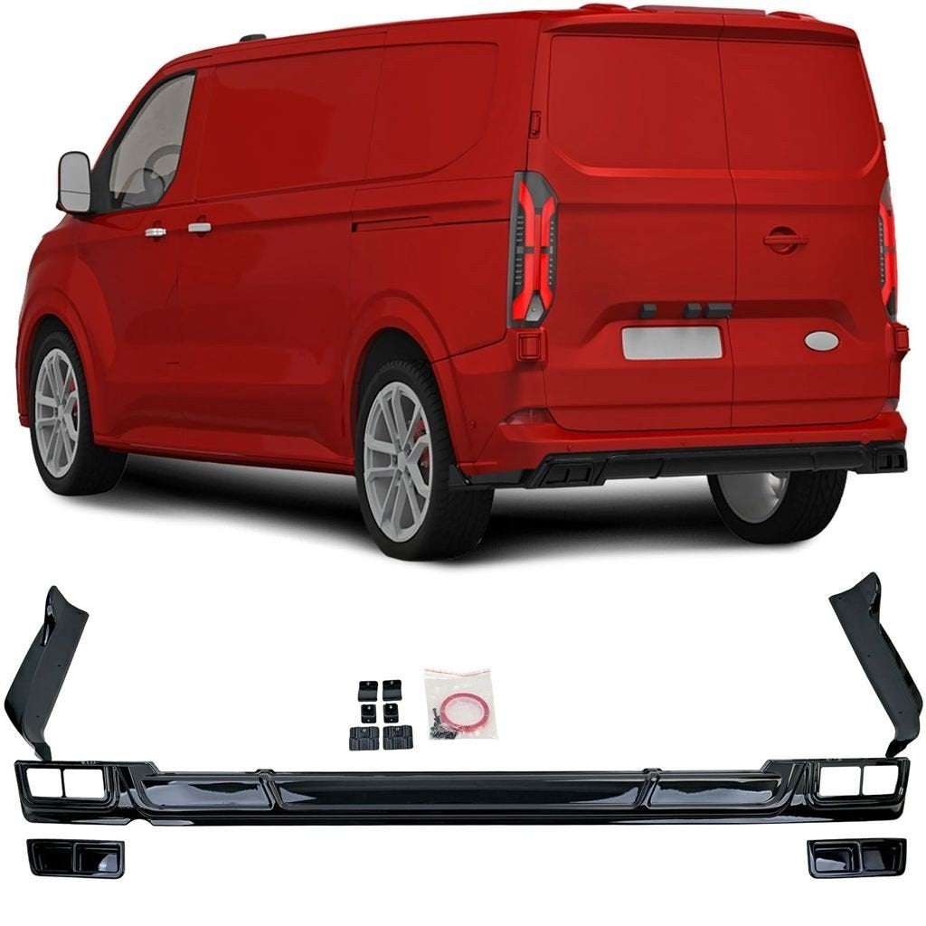 Diffuser Voor Ford Transit / Tourneo Custom Glans Zwart, Verzenden