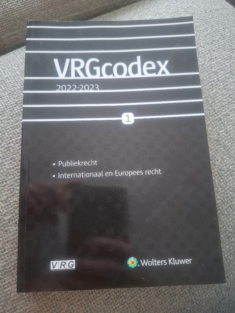 VRGcodex Deel 1 en 3 2022-2023, Boeken, Ophalen of Verzenden, Zo goed als nieuw, Overige niveaus, Bedrijfseconomie